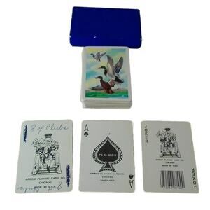 Arrco Pla-Mor Mallard Ducks Flying Playing Cards **Missing Jack of Hearts